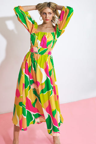 A SECOND THOUGHT WOVEN MIDI DRESS - By Baano