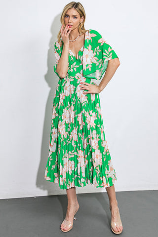 MESSAGE IN A BOTTLE WOVEN MIDI DRESS - By Baano