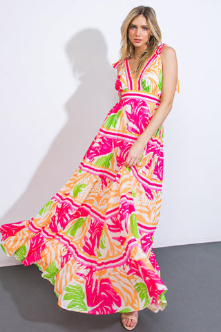 TAKE THE TRAILS WOVEN MAXI DRESS - By Baano