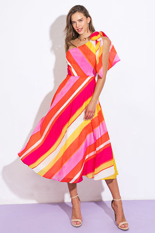 SWEETEN THE DAY WOVEN MIDI DRESS - By Baano
