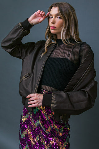 MY GREATEST JOY LEATHER JACKET - By Baano