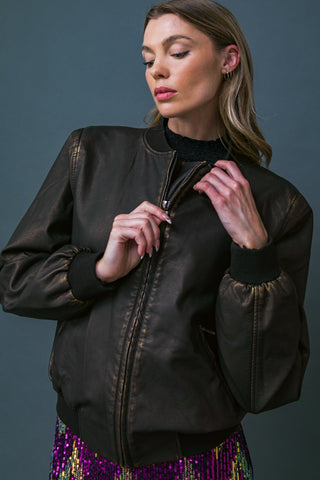 MY GREATEST JOY LEATHER JACKET - By Baano
