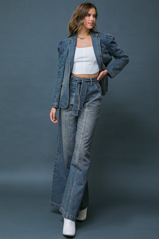GIVE IT YOUR ALL DENIM BLAZER - By Baano
