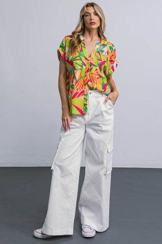 ADORABLE POSH WOVEN CARGO PANTS - By Baano