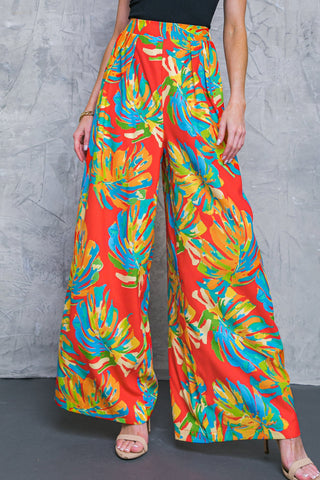 HERE FOR FUN RED WOVEN PANTS - By Baano