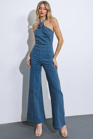 CALL ME LOVELY DENIM JUMPSUIT - By Baano