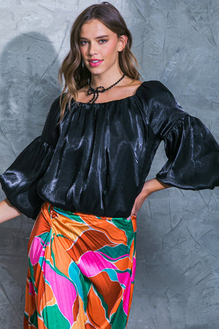 SIMPLY FAVORED WOVEN TOP - By Baano