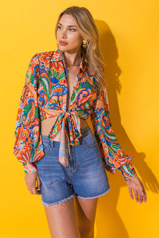 MY HAPPY PLACE WOVEN TOP - By Baano