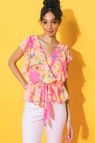 FADED VIEW WOVEN TOP - By Baano