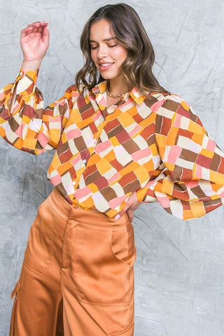 ENJOY EACH DAY WOVEN TOP - By Baano