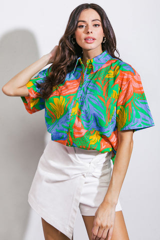 ONE STEP AT A TIME WOVEN TOP - By Baano