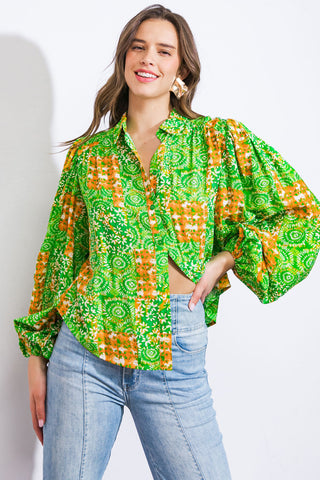 ALL OF MY LOVE WOVEN TOP - By Baano