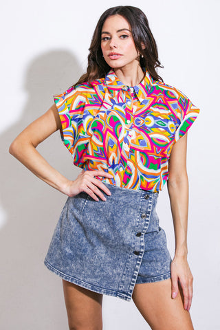 BEAUTIFUL BEGINNINGS WOVEN TOP - By Baano