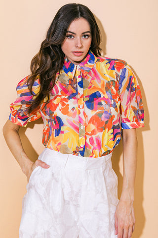 I CROSS MY HEART WOVEN TOP - By Baano