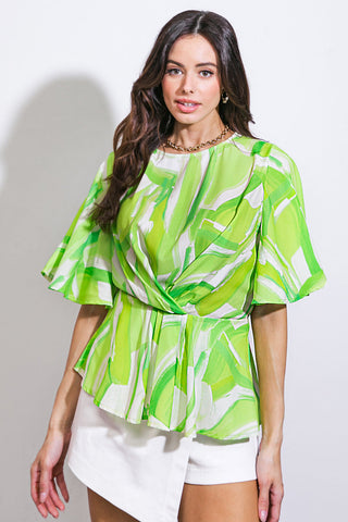 EASY TO SAY WOVEN TOP - By Baano