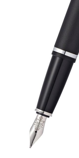 Calais™ Matte Black Medium Nib Fountain Pen - By Baano