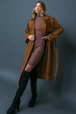 KEEPER OF MY HEART TWILL TRENCH COAT - By Baano