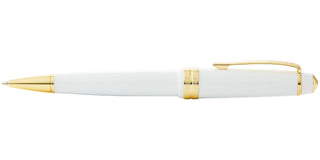 Bailey Light™ Polished White Resin and Gold Tone Ballpoint Pen - By Baano
