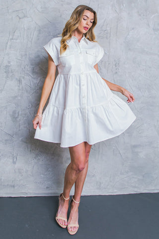 COMMON GROUND TWILL MINI DRESS - By Baano