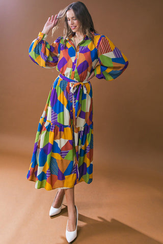 REMARKABLE FLAIR WOVEN MIDI DRESS - By Baano