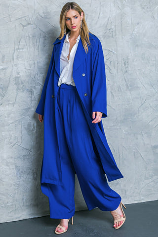 BOSS BABE WOVEN TRENCH COAT - By Baano