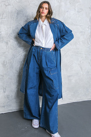 ALL THE BUZZ WASHED DENIM PANTS - By Baano