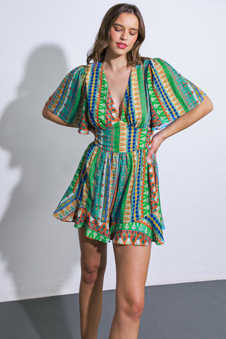 REFRESHING BEAUTY WOVEN ROMPER - By Baano