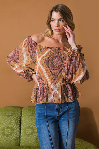 BOHO RAINBOW WOVEN TOP - By Baano