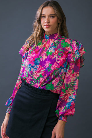 MAKES ME HAPPY WOVEN TOP - By Baano