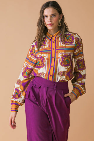 MAKE TODAY GREAT WOVEN TOP - By Baano