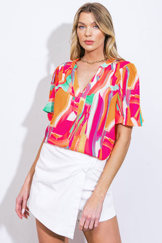LEAN ON ME WOVEN TOP - By Baano