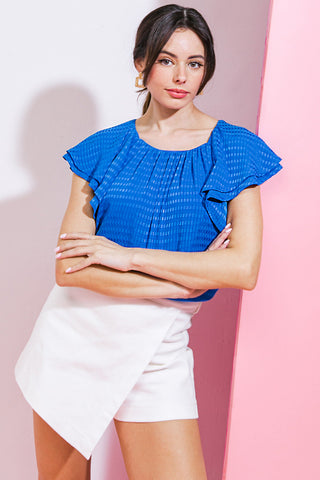 WAVE WHISPERS WOVEN TOP - By Baano