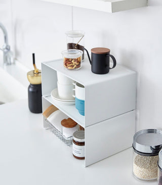 Stackable Countertop Shelf - Two Sizes - Steel - By Baano