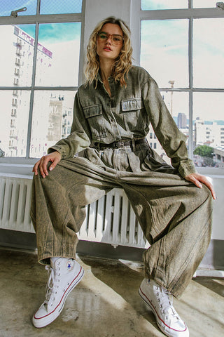 STUCK IN YOUR WAYS DENIM TOP - By Baano