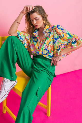 READY TO GET AWAY WOVEN TOP - By Baano