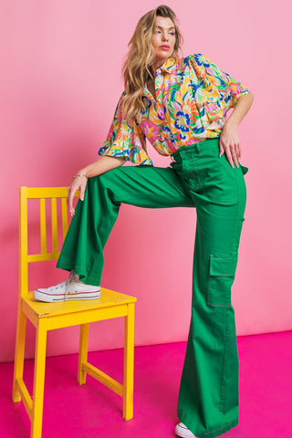 READY TO GET AWAY WOVEN TOP - By Baano