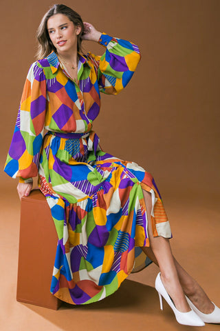 REMARKABLE FLAIR WOVEN MIDI DRESS - By Baano