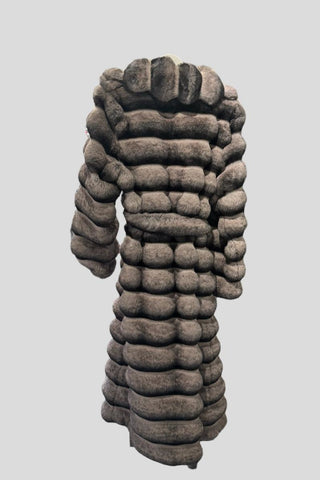 Faux Fur Long Chinchilla Coat - By Baano