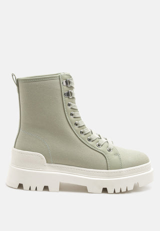 Fornax Lace -Up Lug Sole Combat Boots