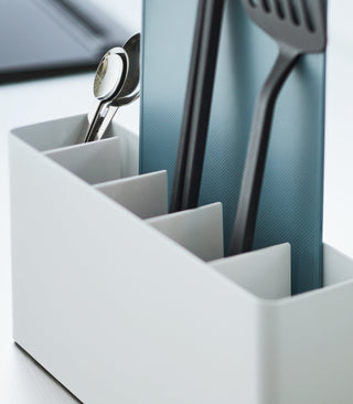 Utensil & Thin Cutting Board Holder - Steel - By Baano