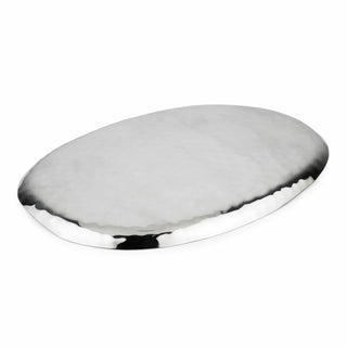 Full Polished Stainless Steel 18"X11" Oval Service Tray INOX Artisans