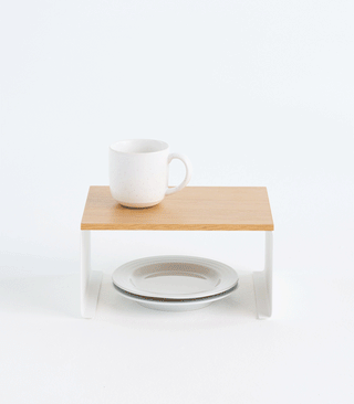 Stackable Countertop Shelf - Two Sizes - Steel + Wood - By Baano