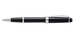 Bailey Light™ Glossy Black Resin Rollerball Pen - By Baano
