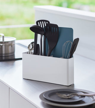 Utensil & Thin Cutting Board Holder - Steel - By Baano