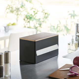 Paper Towel Dispenser - Steel + Wood - By Baano