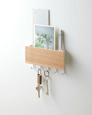 Magnetic Key Rack - Steel + Wood Yamazaki Home