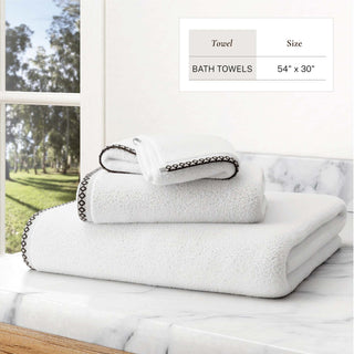 Cotton Border-Stitched 6-Piece Towel Set - Valery Collection Great Bay Home