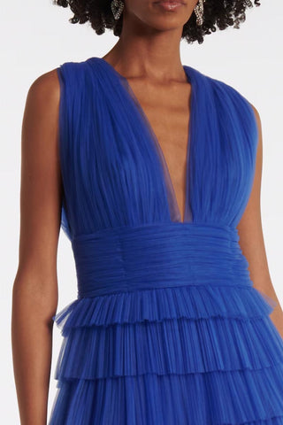 Gorgeous Blue Tiered Maxi Dress - By Baano