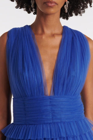 Gorgeous Blue Tiered Maxi Dress - By Baano