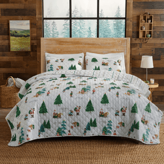 3 Piece Christmas Quilt - Mittens Collection Great Bay Home